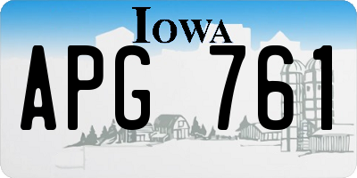 IA license plate APG761