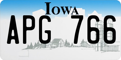 IA license plate APG766