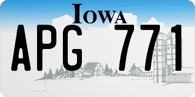 IA license plate APG771