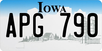 IA license plate APG790