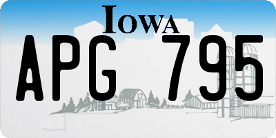 IA license plate APG795