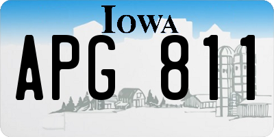 IA license plate APG811
