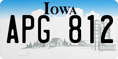 IA license plate APG812