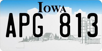 IA license plate APG813