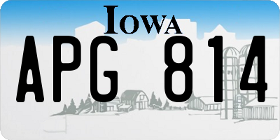 IA license plate APG814