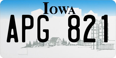 IA license plate APG821
