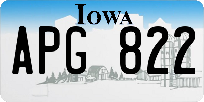 IA license plate APG822