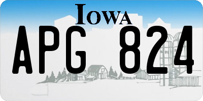 IA license plate APG824