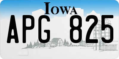 IA license plate APG825