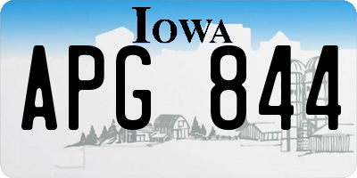 IA license plate APG844
