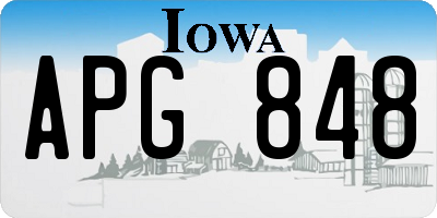 IA license plate APG848