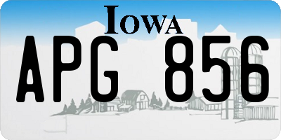 IA license plate APG856