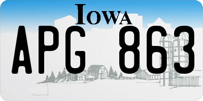 IA license plate APG863