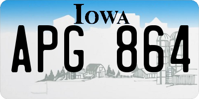 IA license plate APG864