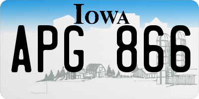 IA license plate APG866