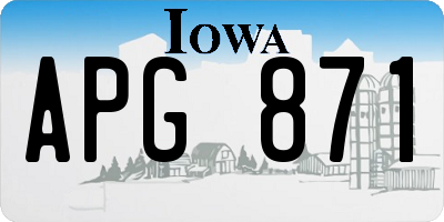 IA license plate APG871