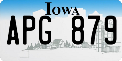 IA license plate APG879