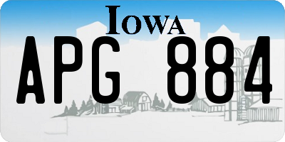 IA license plate APG884