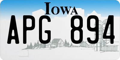 IA license plate APG894