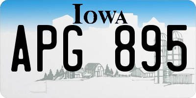 IA license plate APG895