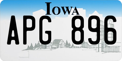 IA license plate APG896