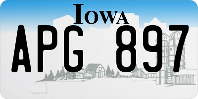 IA license plate APG897