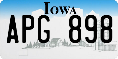 IA license plate APG898