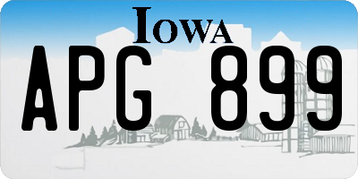 IA license plate APG899