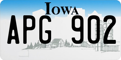 IA license plate APG902