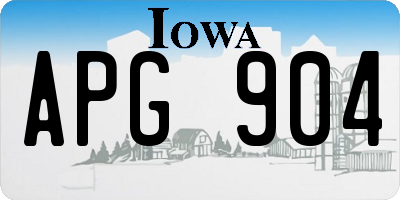 IA license plate APG904