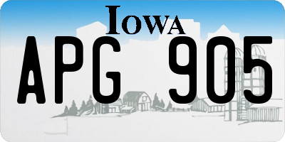IA license plate APG905