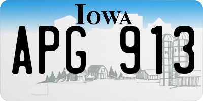 IA license plate APG913