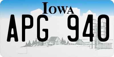 IA license plate APG940