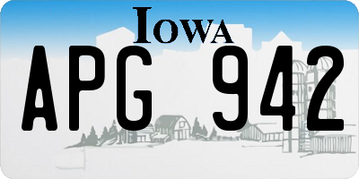 IA license plate APG942