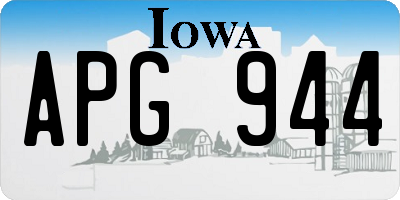 IA license plate APG944