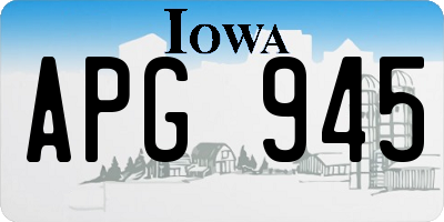 IA license plate APG945