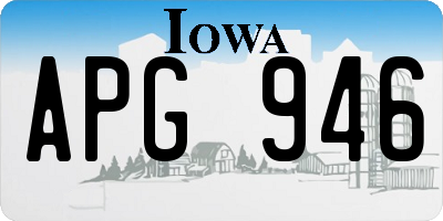 IA license plate APG946