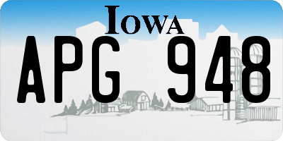 IA license plate APG948