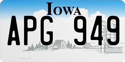 IA license plate APG949