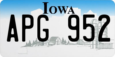 IA license plate APG952