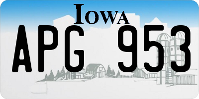 IA license plate APG953