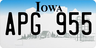 IA license plate APG955