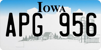 IA license plate APG956