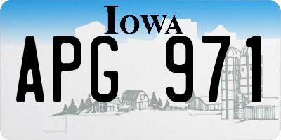 IA license plate APG971