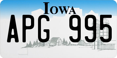 IA license plate APG995