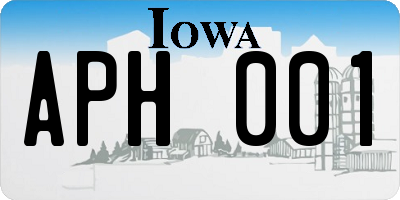 IA license plate APH001