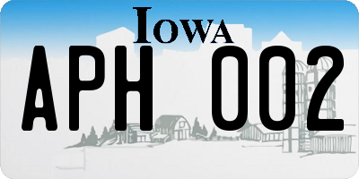 IA license plate APH002