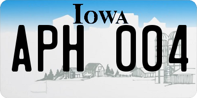 IA license plate APH004