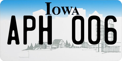 IA license plate APH006