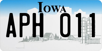 IA license plate APH011